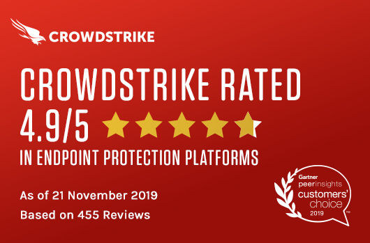 For the Second Year in a Row, CrowdStrike Has Highest Overall Rating Among Vendors Named a November 2019 Gartner Peer Insights Customer’s Choice